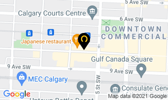Vern's in Calgary map