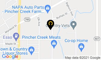 Vestas Canadian Wind Technology in Pincher Creek map