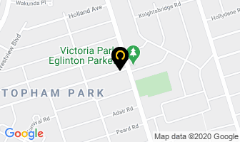 Victoria Park Es in East York map