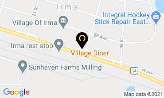 Village Diner in Irma map
