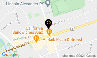 Village Hair in Ajax map