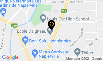 Ville Napierville Service Loisirs in Napierville map