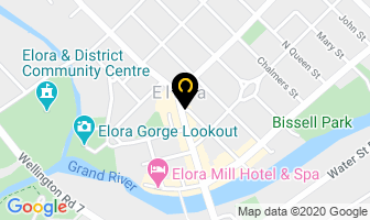 Villege Barber in Elora map