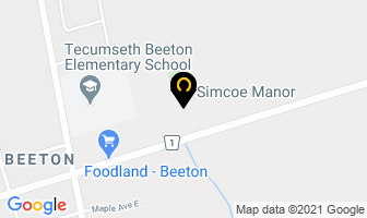 Von Adult Day Program-Beeton in New Tecumseth map