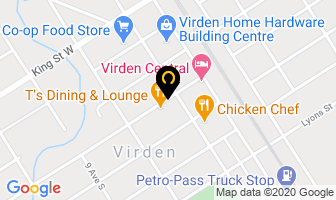 W & L Chinese Restaurant in Virden map