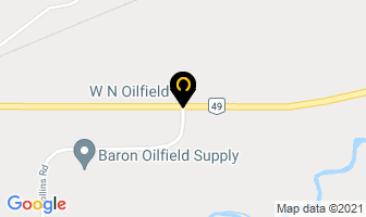 W N Oilfield in Fernie map