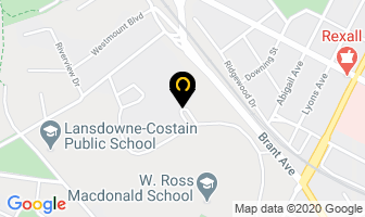 W Ross Macdonald School in Brantford map
