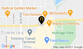 Wacky Wings Eatery & Beverage Co. in Timmins map