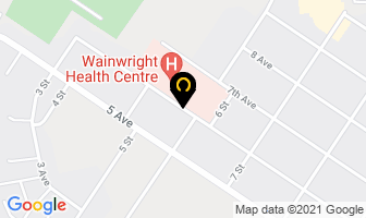 Wainwright Health Centre Alberta Health Services in Wainwright map