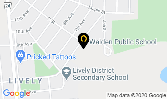 Walden Public School in Sudbury map