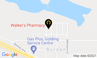 Walker's Pharmacy in Borden map