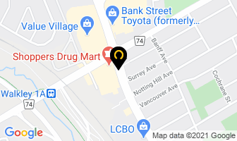 Walkley Medical Ctr in Ottawa map