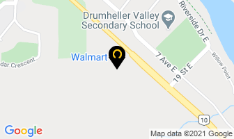 Walmart Pharmacy in Drumheller map
