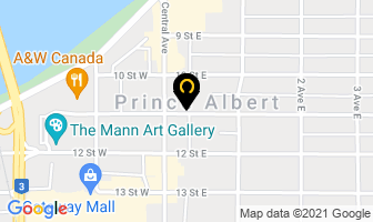 Wapiti Regional Library in Prince Albert map