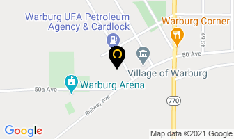 Warburg Seed Cleaning Co-Op in Warburg map