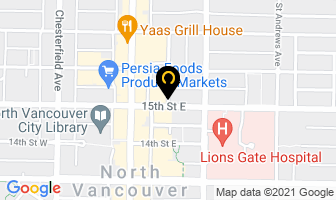 Ward Bruce Dr in North Vancouver map