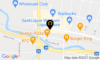 Warehouse One in Weyburn map