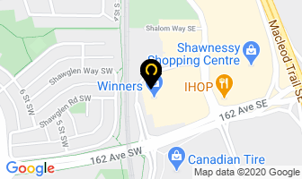 Warehouse One Shawnessy Town Centre in Calgary map