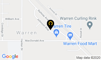 Warren Collegiate Interlake School Division in Warren map