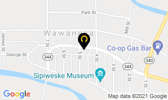 Wawanesa Fire Department in Wawanesa map