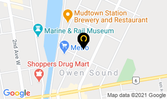 Webster Todd M Dr in Owen Sound map