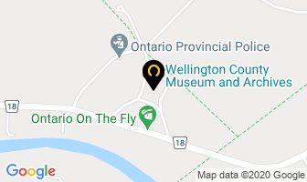 Wellington County Museum And Archives in Fergus map