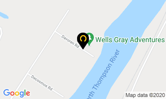 Wells Gray Backcountry Chalets in Clearwater map