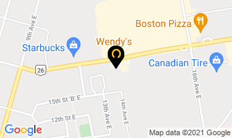 Wendy's in Owen Sound map