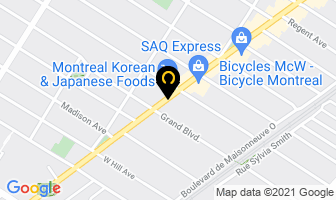 West And Barber Shop in Montreal map