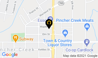 West Castle Motel in Pincher Creek map