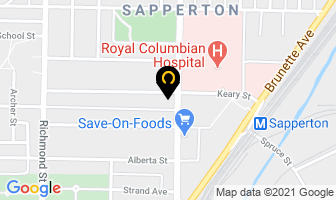 West Coast Cardiology Lab in New Westminster map