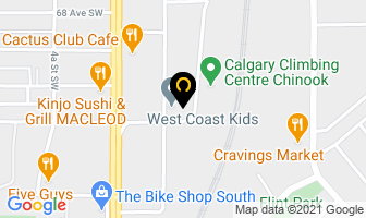West Coast Kids in Calgary map