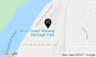 West Coast Railway Heritage Park in Squamish map