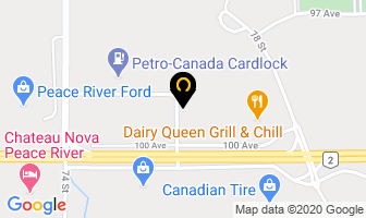 West Hill Wand Wash in Peace River map