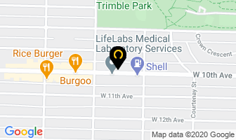 West Point Grey Physiotherapy Clinic in Toronto map