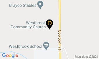 Westbrook Community Church in Cochrane map