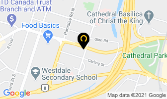 Westdale Chiropractic Clinic in Hamilton map