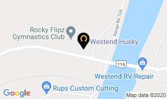 Westend Husky in Rocky Mountain House map