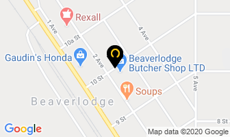 Western Financial Group in Beaverlodge map