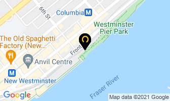 Westminster Pier Park in New Westminster map