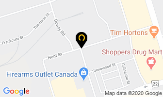 Westney Auto Repair in Barrie map