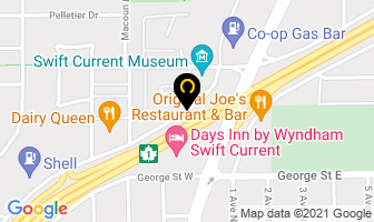 Westwind Motel in Swift Current map