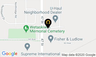 Wetaskiwin Funeral Home & Crematorium in Wetaskiwin map