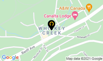 Whiskey Creek Developments in Banff map