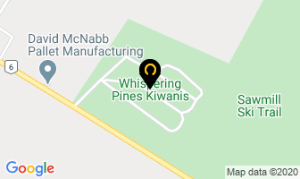 Whispering Pines Kiwanis in Hepworth map