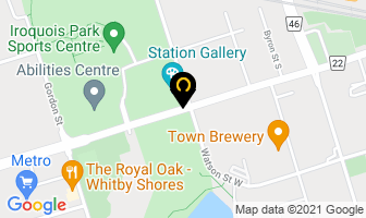 Whitby Minor Lacrosse Association in Whitby map