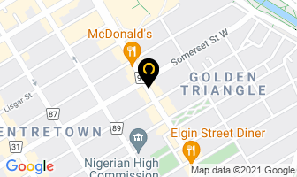White Cross Dispensary in Ottawa map