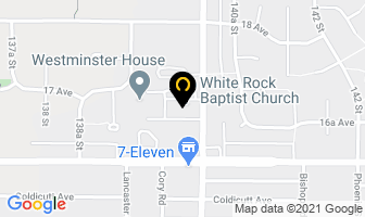 White Rock Baptist Church in Surrey map