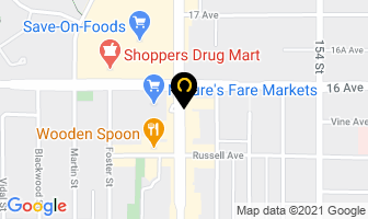 White Rock Barbers in White Rock map