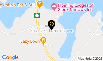 White's Store in Sioux Narrows Nestor Falls map